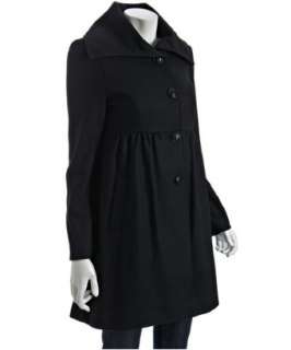 DKNY black wool blend Hannah oversized collar coat   up to 