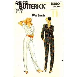  Butterick 6680 Sewing Pattern Misses Willi Smith Jumpsuit 