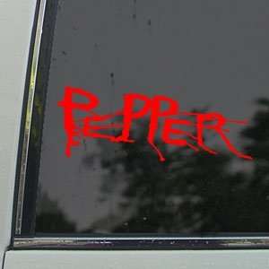  PEPPER Red Decal KONA HAWAII BAND ALBUM Window Red Sticker 