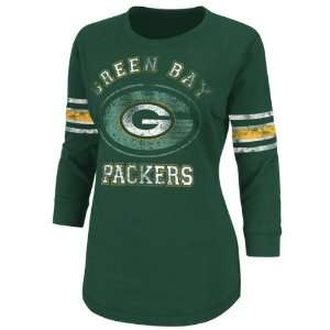   Bay Packers Victory Sweet Ladies 3/4 Sleeve T Shirt