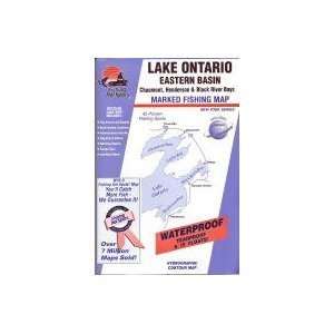 Lake Ontario Eastern Basin Fishing Hotspots Hydrographic Contour Map 