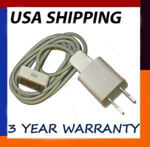 OEM AC WALL CHARGER+USB SYNC DATA CABLE FOR IPHONE 4 4G  