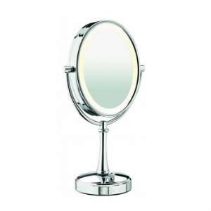   BE117 1X/10X Oval Chrome Lighted Makeup Mirror By CONAIR Electronics
