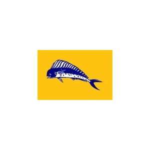 Dolphin Fish (Mahi Mahi) Flag, Nylon, Outdoor, Size 12 x 