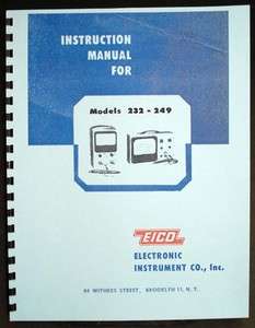 EICO 232 249 Peak to peak VTVM Instruction Manual  