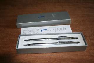 Used Cross Pen And Pencil Set With Original Box Pen Is Dented  