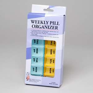 Pill Box 7 AM/PM Day Daily Organizer Medicine Medication Holder Weekly 