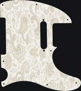 Pickguard 4 Fender Telecaster Guitar Paisley Aged White   FREE 