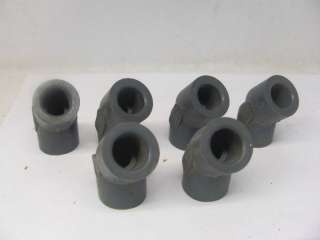 LOT OF 6 GSR 3/8 PVC 45° ELBOW PIPE FITTINGS SOCKET  