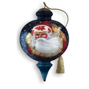  Nordic Santa Hand Painted Glass Ornament Arts, Crafts 