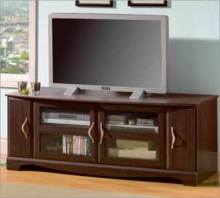 SOLID WOOD Two Drawer TV Stand w Media Storage Shelves  
