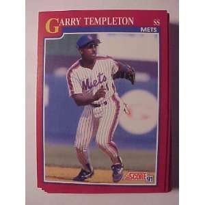1991 Score Rookie/Traded 38T Garry Templeton New York Mets (Baseball 
