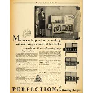  1930 Ad Perfection Stove Oil Burning Range Pricing Cook 
