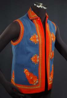   traditional Croatian embroidered vest ethnic folk costume regional art