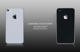 SGP iPhone 4S Skin Guard Set Series   Leather White 884828112226 