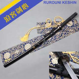 S4133 ANIME RUROUNI KENSHIN REVERSE BLADE SWORD W/ STAND SHINY WHITE 