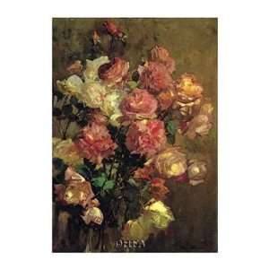  Roses   Poster by Franz Bischoff (21x29)