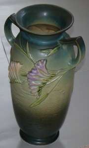 Roseville Art Pottery Green Freesia Floor 15 Vase American Large 