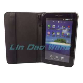   Genuine Cow Leather Case Pouch + LCD Film For Samsung Galaxy Tab P1000