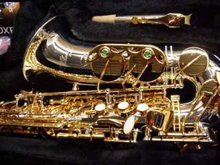 New Selmer Silver & Gold alto sax w/Selmer care kit + Selmer Paris C 