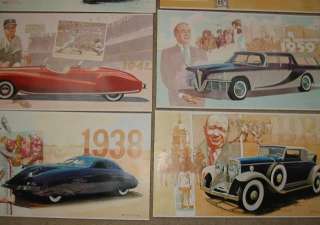 1983 TRW Automobile PRINTS set of 12   One Of A Kind  