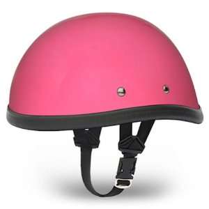   Pink Skull Cap Novelty Motorcycle Half Helmet [2X Large] Automotive