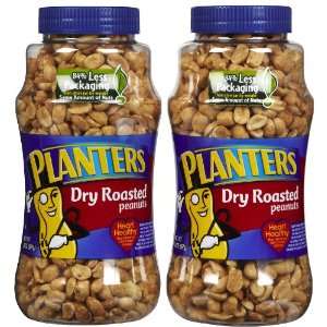 Planters Peanuts, Dry Roasted, 20 oz   2 pk.  Grocery 