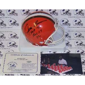   Signed Cleveland Browns Riddell Mini Football Helmet w/HOF 71 & ROY 57