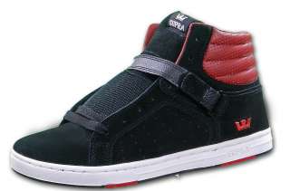 O2399 Supra Suprano High Skate Shoes * NEW Mens 11 Black/Red  