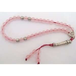   Prayer Worry Beads Traditional 33 X 6mm Rose Quartz Gemstone Bead Set