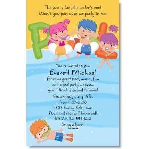  Pool Party Kids Invitations