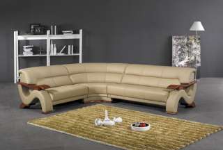 2033 Modern Leather Living Room Sectional Sofa  