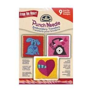  DMC Punch Needle Embroidery Transfer Packs From The Heart 