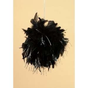   and Silver Feather Ball Christmas Ornament #2516193