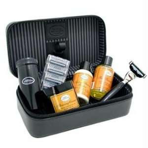 Travel Kit ( Lemon ) Razor + 4 Blades + Pre Shave Oil + Shaving Cream 