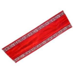   Hand Painted Table Runner (Large) Geometric Red