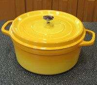 STAUB Enameled Cast Iron Cookware 5Qt Cocotte Yellow  