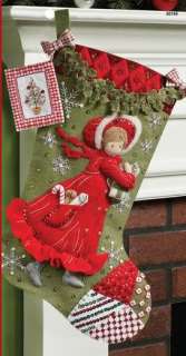 Bucilla Felt Applique 18 Christmas Stocking Kit 86144 HOLLY HOBBIE 