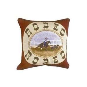   Rodeo Cowboy Decorative Accent Throw Pillow 17 x 17 Home