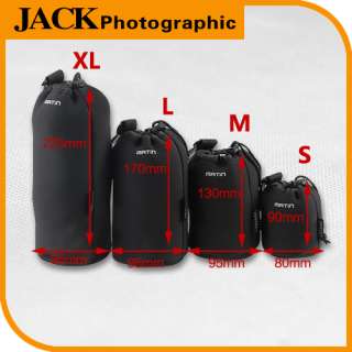   Neoprene Soft Camera Lens Pouch bag backpack Case  Size Medium  