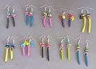 10 pairs Colorful Coconut dangle earrings Peruvian alpa
