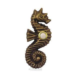  Seahorse doorbell in antique brass  ab