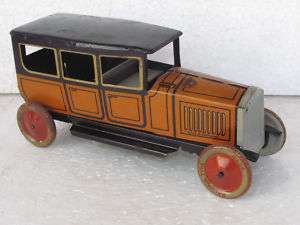 Vintage Windup Huge German Sedan Car Tin Toy  
