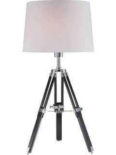 Lite Source Jiordano Tripod Wood Chrome Table Lamp ls 21678  