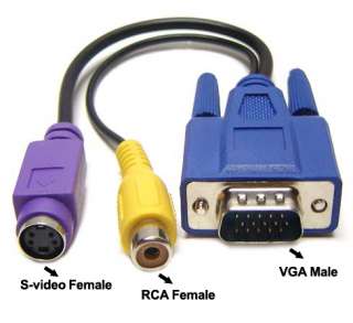 VGA to S Video/RCA Converter Adapter cable for TV,AV  