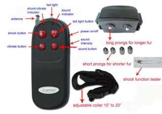 4in1 Remote Small/Medium Dog Training Shock+Vibrate Collar US  