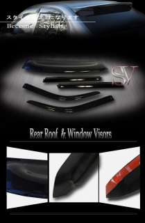 Civic 01 02 03 04 05 Rear Roof & Window Visors Combo 5p  