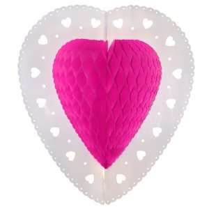  Fuschia Giant Paper Heart Arts, Crafts & Sewing
