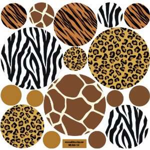  Animal Print Wall Decals Large Dots Repositionable Peel and Stick 