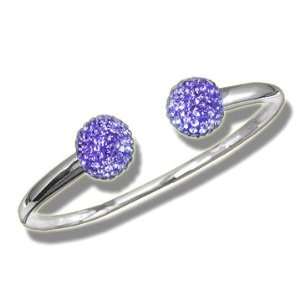 Ashley Arthur .925 Silver Tanzanite Crystal Sphere Bracelet. Made with 
